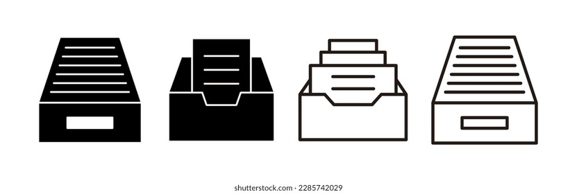 Archivieren Sie Ordner Symbol Vektor für Web- und mobile App. Dokument-Vektorsymbol. Archivieren Sie das Speichersymbol.