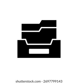 Vetor de ícone de pastas de arquivo morto para aplicativo móvel e Web. Ícone de vetor de documento. Ícone de armazenamento de arquivo morto.