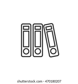 archive folders linear icon. Thin line design