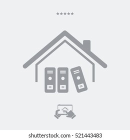 Archive folders room - Vector web icon