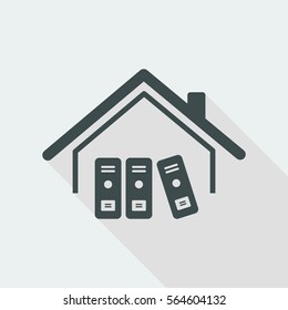 Archive folders room - Vector web icon
