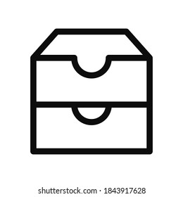 Archive folders vector flat style illustration icon isolated on white background