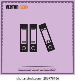 Archive folders vector icon