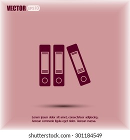 Archive folders vector icon