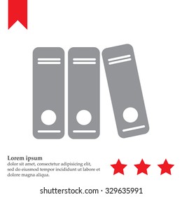 Archive folders vector icon