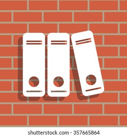 Archive folders vector icon