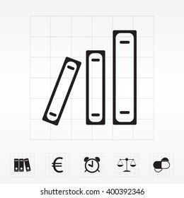 Archive folders vector icon