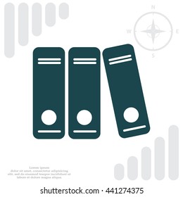 Archive folders vector icon