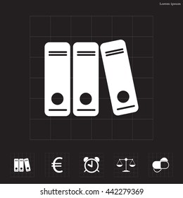 Archive folders vector icon