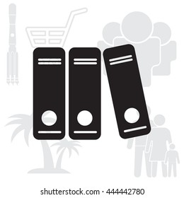Archive folders vector icon