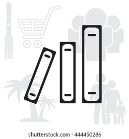 Archive folders vector icon