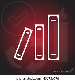 Archive folders vector icon