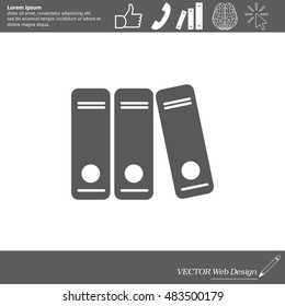 Archive folders vector icon