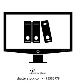 Archive folders vector icon