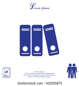 Archive folders vector icon