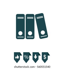 Archive folders vector icon