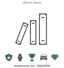 Archive folders vector icon. vector illustration