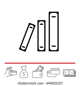 Archive folders vector icon. vector illustration