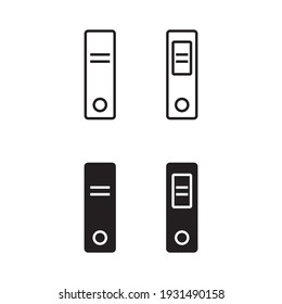 Archivo carpetas icono vector en fondo blanco