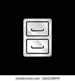 Archive Furniture Of Two Drawers silver plated metallic icon