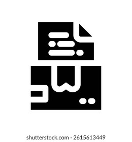 archive glyph icon. Strong and solid vector icon for websites, mobile interfaces, presentations, and visual branding. High quality and easy to edit.