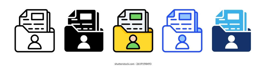 Arquivar Coleção De Ícones Com Vários Estilos