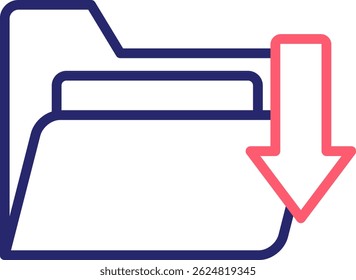 Archive Icon Color Vector Illustration