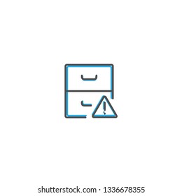 Archive icon design. Interaction icon line vector illustration design