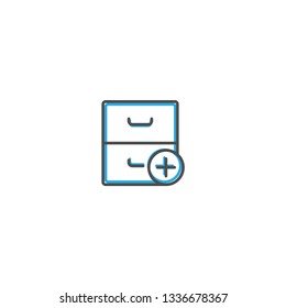 Archive icon design. Interaction icon line vector illustration design