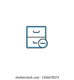 Archive icon design. Interaction icon line vector illustration design