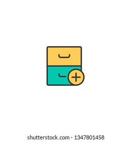 Archive icon design. Interaction icon vector illustration