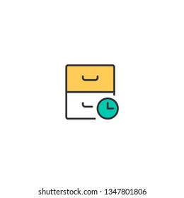 Archive icon design. Interaction icon vector illustration