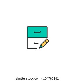Archive icon design. Interaction icon vector illustration