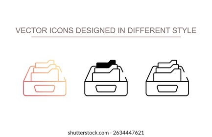 Projeto de ícone de arquivo com ilustração de estoque de fundo branco