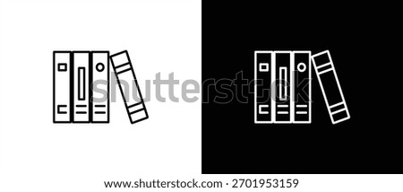 Archive icon. Editable Education Line Icon. Modern thin line style vector illustration for education icon. Transparent and black background. Editable stroke.