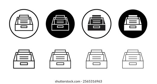 Archive icon Flat art in black and white isolated