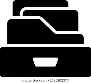 Archive Icon Glyph Vector Illustration