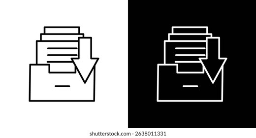 Archive icon Graphic vector set for ui design