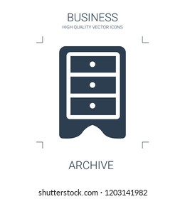 archive icon. high quality filled archive icon on white background. from business collection flat trendy vector archive symbol. use for web and mobile