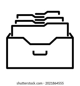archive icon, illustration document storage icon vector 