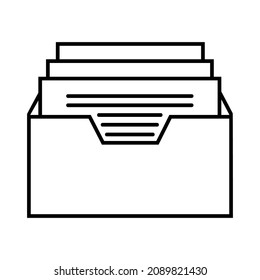 archive icon, illustration document storage icon vector 