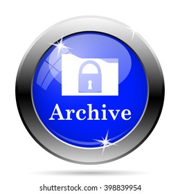 Archive icon. Internet button on white background. EPS10 vector