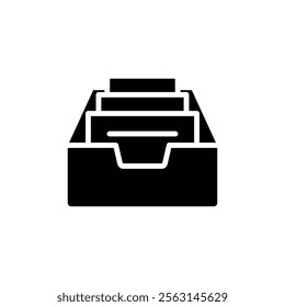 Archive icon Isolated flat vector in outline