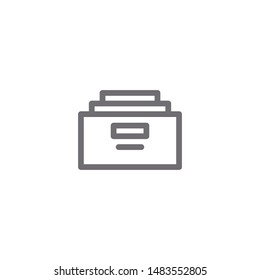 Archive icon isolated on white background. Drawer symbol modern, simple, vector, icon for website design, mobile app, ui. Vector Illustration