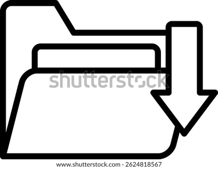 Archive Icon Line Vector Illustration