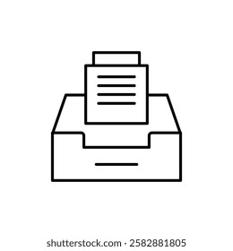 Archive icon logo sign set vector outline