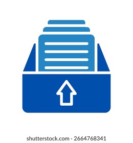 Archive Icon Mini Illustration Icon. Use For Modern Concept, Print, Ui, Ux Kit, Web And App Development. Vector Related To Office, Education, Examination And More
