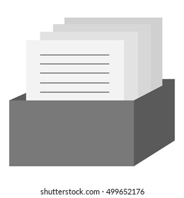 Archive icon monochrome. Single education icon from the big school, university monochrome.