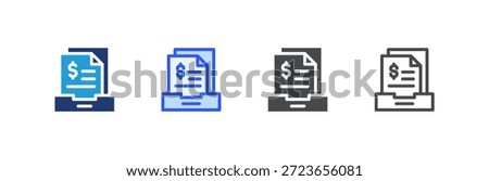 Archive icon multiple style collection. Vector illustration.