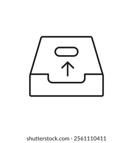 Archive icon Outline vector line symbol